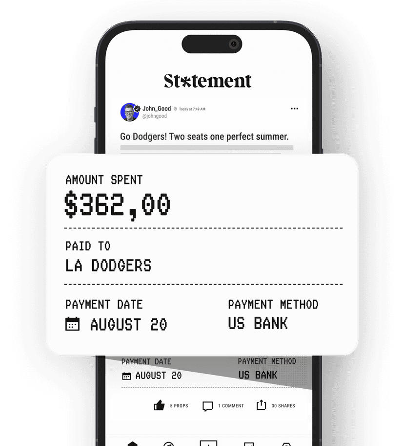 Screenshot of the Statement social media platform